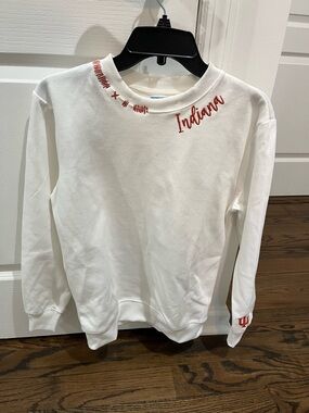 NEW Indiana University custom embroidered sweatshirt with logo- size Small or XS